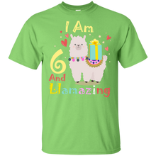 Load image into Gallery viewer, Cute Llamazing Llama Amazing 6th Birthday Shirt KA01 - cute-llamazing-llama-amazing-6th-birthday-shirt-ka01-vivianstorescom-7