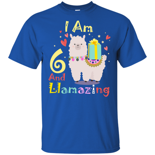 Cute Llamazing Llama Amazing 6th Birthday Shirt KA01 - cute-llamazing-llama-amazing-6th-birthday-shirt-ka01-vivianstorescom