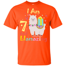 Load image into Gallery viewer, Cute Llamazing Llama Amazing 7th Birthday Shirt KA01 - cute-llamazing-llama-amazing-7th-birthday-shirt-ka01-vivianstorescom-3