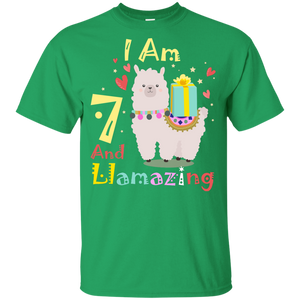 Cute Llamazing Llama Amazing 7th Birthday Shirt KA01 - cute-llamazing-llama-amazing-7th-birthday-shirt-ka01-vivianstorescom-5