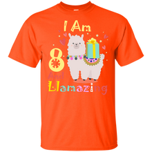 Load image into Gallery viewer, Cute Llamazing Llama Amazing 8th Birthday Shirt KA01 - cute-llamazing-llama-amazing-8th-birthday-shirt-ka01-vivianstorescom-3