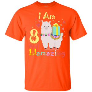 Cute Llamazing Llama Amazing 8th Birthday Shirt KA01 - cute-llamazing-llama-amazing-8th-birthday-shirt-ka01-vivianstorescom-3