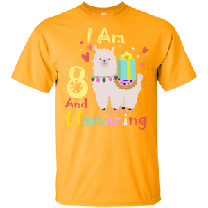 Cute Llamazing Llama Amazing 8th Birthday Shirt KA01 - cute-llamazing-llama-amazing-8th-birthday-shirt-ka01-vivianstorescom-4