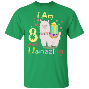 Cute Llamazing Llama Amazing 8th Birthday Shirt KA01 - cute-llamazing-llama-amazing-8th-birthday-shirt-ka01-vivianstorescom-5