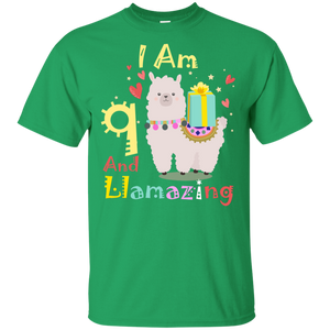 Cute Llamazing Llama Amazing 9th Birthday Shirt KA01 - cute-llamazing-llama-amazing-9th-birthday-shirt-ka01-vivianstorescom-4