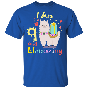 Cute Llamazing Llama Amazing 9th Birthday Shirt KA01 - cute-llamazing-llama-amazing-9th-birthday-shirt-ka01-vivianstorescom