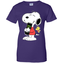 Load image into Gallery viewer, Cute Snoopy Hug Monster Can Funny Drinking Shirt KA01 - cute-snoopy-hug-monster-can-funny-drinking-shirt-ka01-vivianstorescom-8