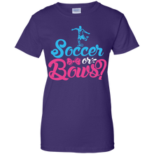 Load image into Gallery viewer, Cute Soccer or Bows Gender Reveal Party Shirt KA01 - cute-soccer-or-bows-gender-reveal-party-shirt-ka01-vivianstorescom-10