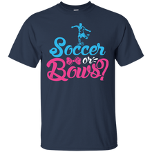 Load image into Gallery viewer, Cute Soccer or Bows Gender Reveal Party Shirt KA01 - cute-soccer-or-bows-gender-reveal-party-shirt-ka01-vivianstorescom-2