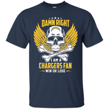 Load image into Gallery viewer, Damn Right I Am A Chargers Fan Win Or Lose Football Shirt LT01 - damn-right-i-am-a-chargers-fan-win-or-lose-football-shirt-lt01-vivianstorescom-2
