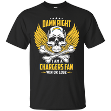 Load image into Gallery viewer, Damn Right I Am A Chargers Fan Win Or Lose Football Shirt LT01 - damn-right-i-am-a-chargers-fan-win-or-lose-football-shirt-lt01-vivianstorescom