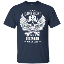 Load image into Gallery viewer, Damn Right I Am A Colts Fan Win Or Lose Football Shirt LT01 - damn-right-i-am-a-colts-fan-win-or-lose-football-shirt-lt01-vivianstorescom-2