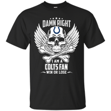 Load image into Gallery viewer, Damn Right I Am A Colts Fan Win Or Lose Football Shirt LT01 - damn-right-i-am-a-colts-fan-win-or-lose-football-shirt-lt01-vivianstorescom