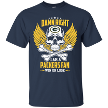Load image into Gallery viewer, Damn Right I Am A Packers Fan Win Or Lose Football Shirt LT01 - damn-right-i-am-a-packers-fan-win-or-lose-football-shirt-lt01-vivianstorescom-2