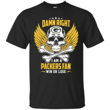 Load image into Gallery viewer, Damn Right I Am A Packers Fan Win Or Lose Football Shirt LT01 - damn-right-i-am-a-packers-fan-win-or-lose-football-shirt-lt01-vivianstorescom