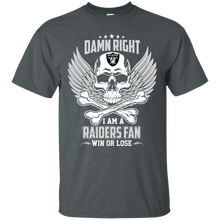 Load image into Gallery viewer, Damn Right I Am A Raiders Fan Win Or Lose Football Shirt LT01 - damn-right-i-am-a-raiders-fan-win-or-lose-football-shirt-lt01-vivianstorescom-3