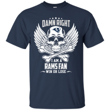 Load image into Gallery viewer, Damn Right I Am A Rams Fan Win Or Lose Football Shirt LT01 - damn-right-i-am-a-rams-fan-win-or-lose-football-shirt-lt01-vivianstorescom-2