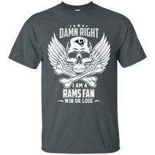 Load image into Gallery viewer, Damn Right I Am A Rams Fan Win Or Lose Football Shirt LT01 - damn-right-i-am-a-rams-fan-win-or-lose-football-shirt-lt01-vivianstorescom-3
