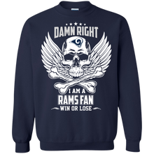 Load image into Gallery viewer, Damn Right I Am A Rams Fan Win Or Lose Football Shirt LT01 - damn-right-i-am-a-rams-fan-win-or-lose-football-shirt-lt01-vivianstorescom-7