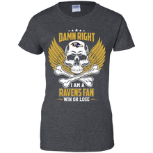 Load image into Gallery viewer, Damn Right I Am A Ravens Fan Win Or Lose Football Shirt LT01 - damn-right-i-am-a-ravens-fan-win-or-lose-football-shirt-lt01-vivianstorescom-9