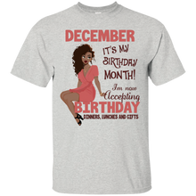 Load image into Gallery viewer, December It's My Birthday Month Accepting Birthday Shirt LT01 - december-its-my-birthday-month-accepting-birthday-shirt-lt01-vivianstorescom-2