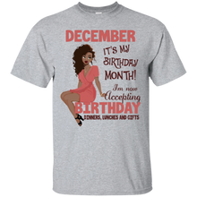 Load image into Gallery viewer, December It's My Birthday Month Accepting Birthday Shirt LT01 - december-its-my-birthday-month-accepting-birthday-shirt-lt01-vivianstorescom