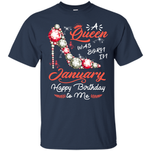Load image into Gallery viewer, Diamond Woman A Queen Was Born In January Birthday Shirt VA01 - diamond-woman-a-queen-was-born-in-january-birthday-shirt-va01-vivianstorescom-2