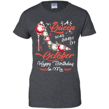 Load image into Gallery viewer, Diamond Woman A Queen Was Born In October Birthday Shirt VA01 - diamond-woman-a-queen-was-born-in-october-birthday-shirt-va01-vivianstorescom-9
