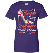 Load image into Gallery viewer, Diamond Woman A Queen Was Born In September Birthday Shirt VA01 - diamond-woman-a-queen-was-born-in-september-birthday-shirt-va01-vivianstorescom-10