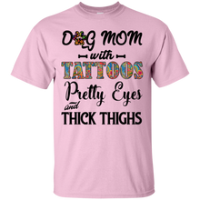 Load image into Gallery viewer, Dog Mom With Tattoos Pretty Eyes and Thick Thighs T-shirt VA02 - dog-mom-with-tattoos-pretty-eyes-and-thick-thighs-t-shirt-va02-vivianstorescom-3