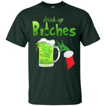 Load image into Gallery viewer, Drink Up Bitches Grinch Drink Beer Shamrock Patrick's Day Shirt LT02 - drink-up-bitches-grinch-drink-beer-shamrock-patricks-day-shirt-lt02-vivianstorescom