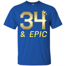 Load image into Gallery viewer, Epic 34th Birthday 34 Years Old Golden King Crown T-shirt For Men HA02 - epic-34th-birthday-34-years-old-golden-king-crown-t-shirt-for-men-ha02-vivianstorescom-2