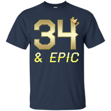 Load image into Gallery viewer, Epic 34th Birthday 34 Years Old Golden King Crown T-shirt For Men HA02 - epic-34th-birthday-34-years-old-golden-king-crown-t-shirt-for-men-ha02-vivianstorescom-3