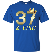 Load image into Gallery viewer, Epic 37th Birthday 37 Years Old Golden King Crown T-shirt For Men HA02 - epic-37th-birthday-37-years-old-golden-king-crown-t-shirt-for-men-ha02-vivianstorescom-2
