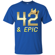 Load image into Gallery viewer, Epic 42nd Birthday 42 Years Old Golden King Crown T-shirt For Men HA02 - epic-42nd-birthday-42-years-old-golden-king-crown-t-shirt-for-men-ha02-vivianstorescom-2