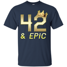 Load image into Gallery viewer, Epic 42nd Birthday 42 Years Old Golden King Crown T-shirt For Men HA02 - epic-42nd-birthday-42-years-old-golden-king-crown-t-shirt-for-men-ha02-vivianstorescom-3