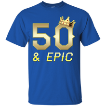 Load image into Gallery viewer, Epic 50th Birthday 50 Years Old Golden King Crown T-shirt For Men HA02 - epic-50th-birthday-50-years-old-golden-king-crown-t-shirt-for-men-ha02-vivianstorescom-2