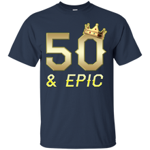 Load image into Gallery viewer, Epic 50th Birthday 50 Years Old Golden King Crown T-shirt For Men HA02 - epic-50th-birthday-50-years-old-golden-king-crown-t-shirt-for-men-ha02-vivianstorescom-3