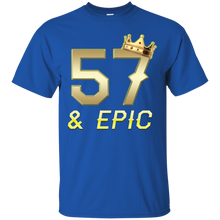 Load image into Gallery viewer, Epic 57th Birthday 57 Years Old Golden King Crown T-shirt For Men HA02 - epic-57th-birthday-57-years-old-golden-king-crown-t-shirt-for-men-ha02-vivianstorescom-2