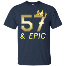 Load image into Gallery viewer, Epic 57th Birthday 57 Years Old Golden King Crown T-shirt For Men HA02 - epic-57th-birthday-57-years-old-golden-king-crown-t-shirt-for-men-ha02-vivianstorescom-3