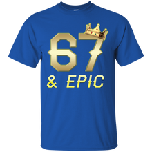 Load image into Gallery viewer, Epic 67th Birthday 67 Years Old Golden King Crown T-shirt For Men HA02 - epic-67th-birthday-67-years-old-golden-king-crown-t-shirt-for-men-ha02-vivianstorescom-2