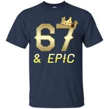 Load image into Gallery viewer, Epic 67th Birthday 67 Years Old Golden King Crown T-shirt For Men HA02 - epic-67th-birthday-67-years-old-golden-king-crown-t-shirt-for-men-ha02-vivianstorescom-3