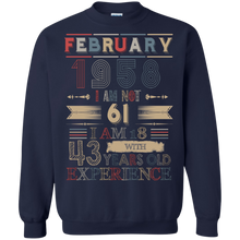 Load image into Gallery viewer, February 1958 Vintage I Am Not 61 I Am 18 With 43 Years Experience Shirt LT01 - february-1958-vintage-i-am-not-61-i-am-18-with-43-years-experience-shirt-lt01-vivianstorescom-6