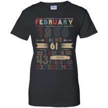 Load image into Gallery viewer, February 1958 Vintage I Am Not 61 I Am 18 With 43 Years Experience Shirt LT01 - february-1958-vintage-i-am-not-61-i-am-18-with-43-years-experience-shirt-lt01-vivianstorescom-7