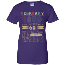 Load image into Gallery viewer, February 1959 Vintage I Am Not 60 I Am 18 With 42 Years Experience Shirt LT01 - february-1959-vintage-i-am-not-60-i-am-18-with-42-years-experience-shirt-lt01-vivianstorescom-8