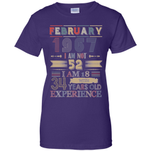Load image into Gallery viewer, February 1967 Vintage I Am Not 52 I Am 18 With 34 Years Experience Shirt LT01 - february-1967-vintage-i-am-not-52-i-am-18-with-34-years-experience-shirt-lt01-vivianstorescom-8