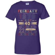 Load image into Gallery viewer, February 1979 Vintage I Am Not 40 I Am 18 With 22 Years Experience Shirt LT01 - february-1979-vintage-i-am-not-40-i-am-18-with-22-years-experience-shirt-lt01-vivianstorescom-8