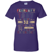 Load image into Gallery viewer, February 1987 Vintage I Am Not 32 I Am 18 With 14 Years Experience Shirt LT01 - february-1987-vintage-i-am-not-32-i-am-18-with-14-years-experience-shirt-lt01-vivianstorescom-8
