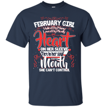 Load image into Gallery viewer, February Girl A Mouth She Can't Control Birthday Shirt LT01 - february-girl-a-mouth-she-cant-control-birthday-shirt-lt01-vivianstorescom-2