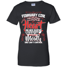 Load image into Gallery viewer, February Girl A Mouth She Can't Control Birthday Shirt LT01 - february-girl-a-mouth-she-cant-control-birthday-shirt-lt01-vivianstorescom-7